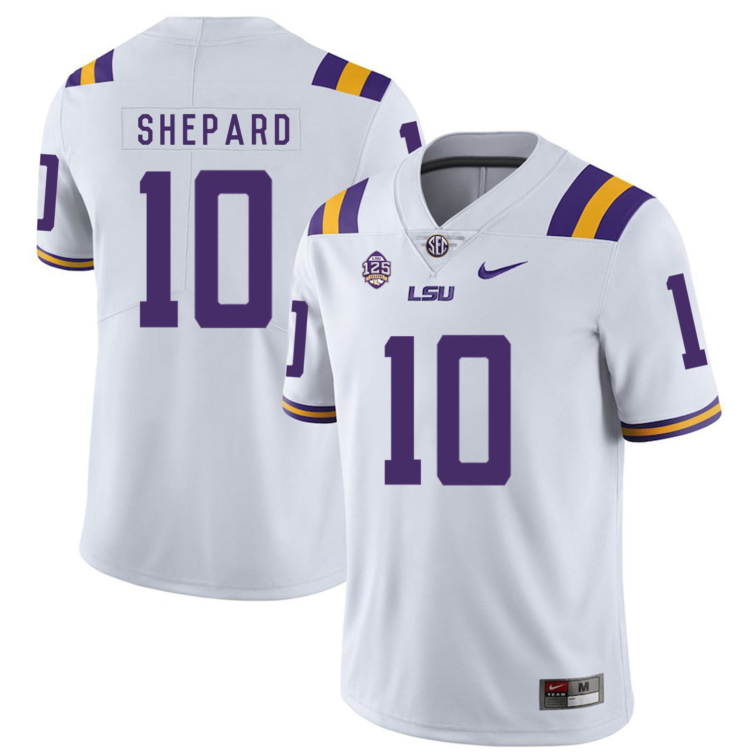 LSU Tigers 10 Russell Shepard White Nike College Football Jersey