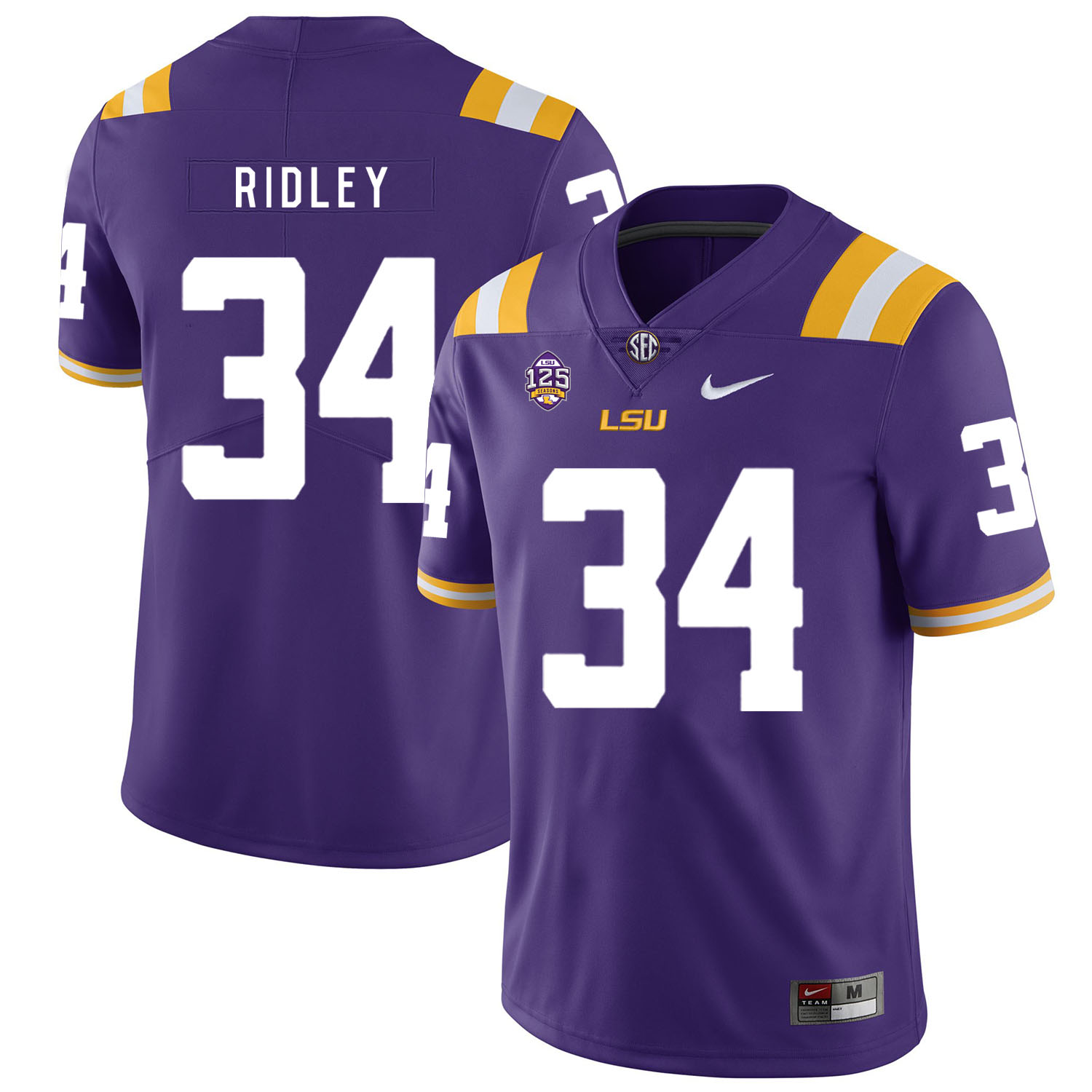 LSU Tigers 34 Stevan Ridley Purple Nike College Football Jersey