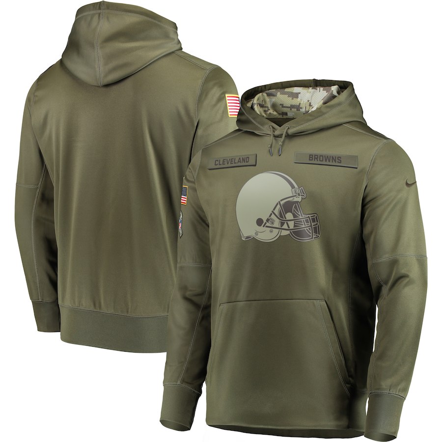Nike Browns Olive Salute To Service Men's Pullove Hoodie Nike Browns Olive Salute To Service Men's Pullove Hoodie