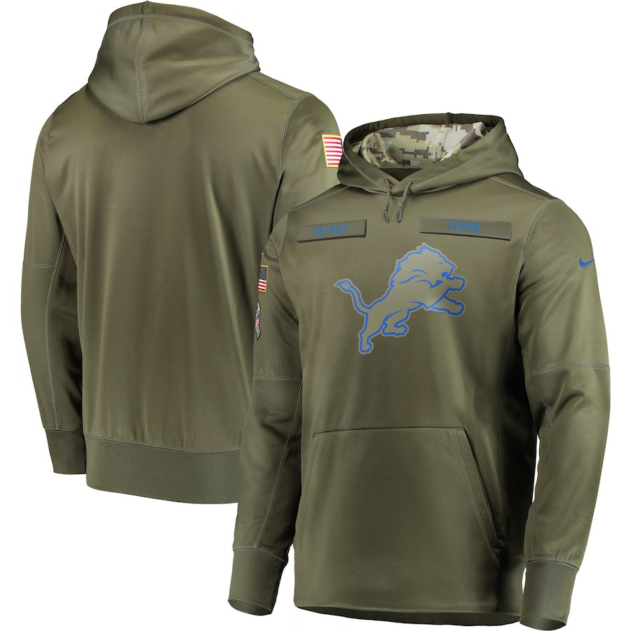 Nike Lions Olive Salute To Service Men's Pullove Hoodie