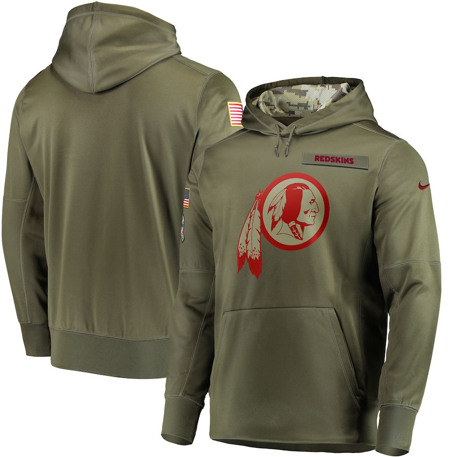 Nike Redskins Olive Salute To Service Men's Pullove Hoodie
