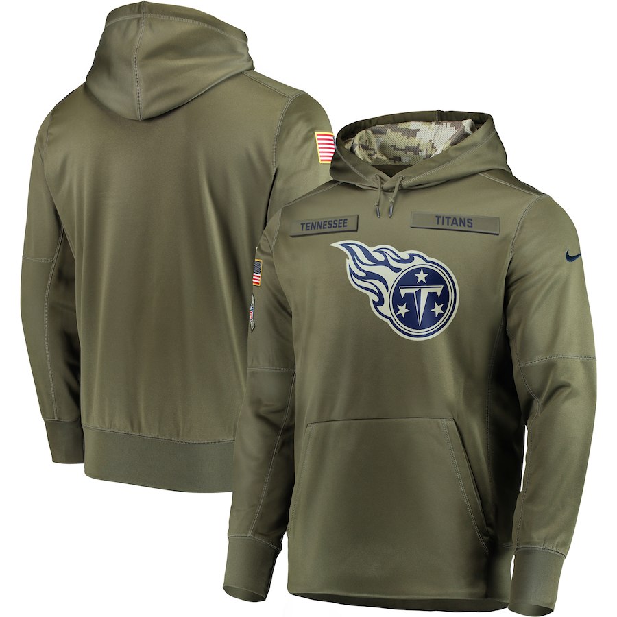 Nike Titans Olive Salute To Service Men's Pullove Hoodie