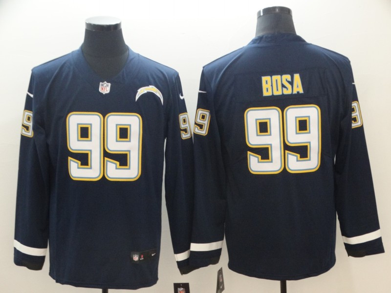 Nike Chargers 99 Joey Bosa Navy Therma Long Sleeve Jersey