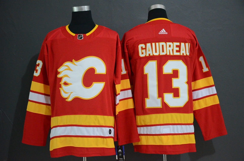 Flames 13 Johnny Gaudreau Red Alternate Adidas Jersey