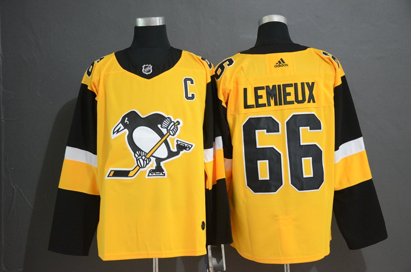 Penguins 66 Mario Lemieux Gold Alternate Adidas Jersey