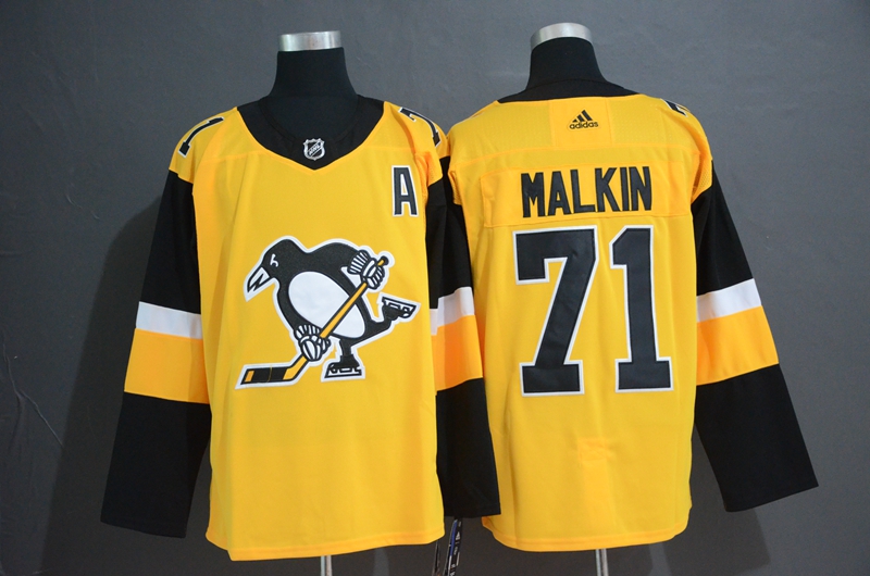 Penguins 71 Evgeni Mlkin Gold Alternate Adidas Jersey