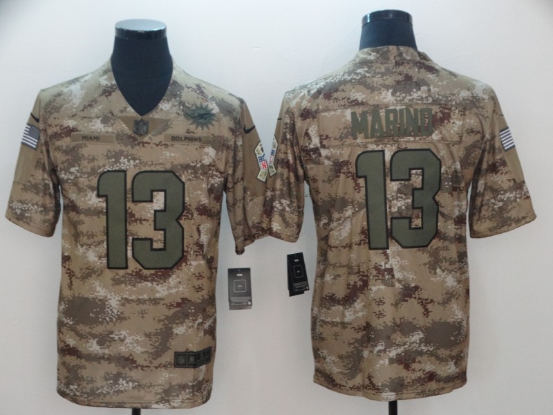 Nike Dolphins 13 Dan Marino Camo Salute To Service Limited Jersey