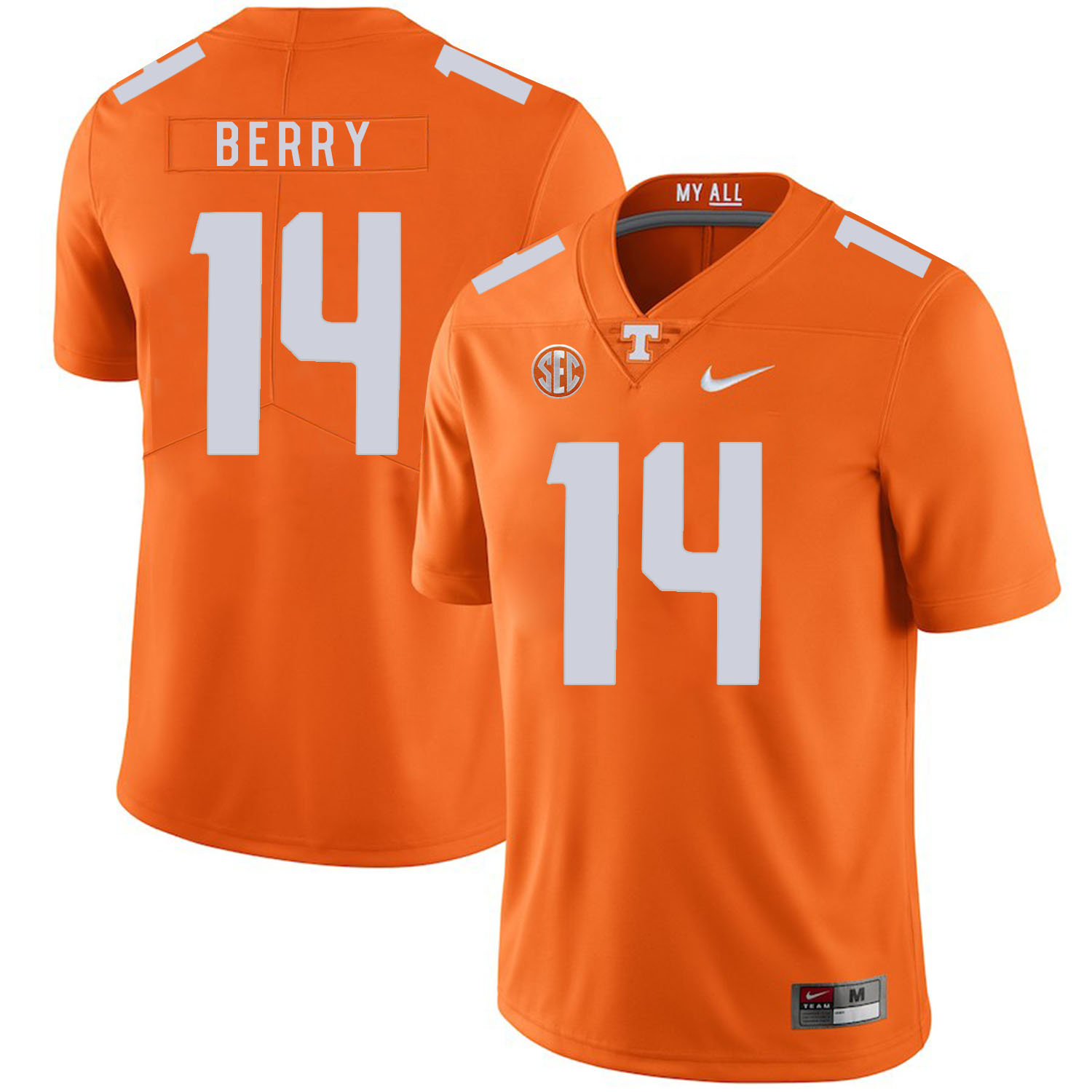 Tennessee Volunteers 14 Eric Berry Orange Nike College Football Jersey