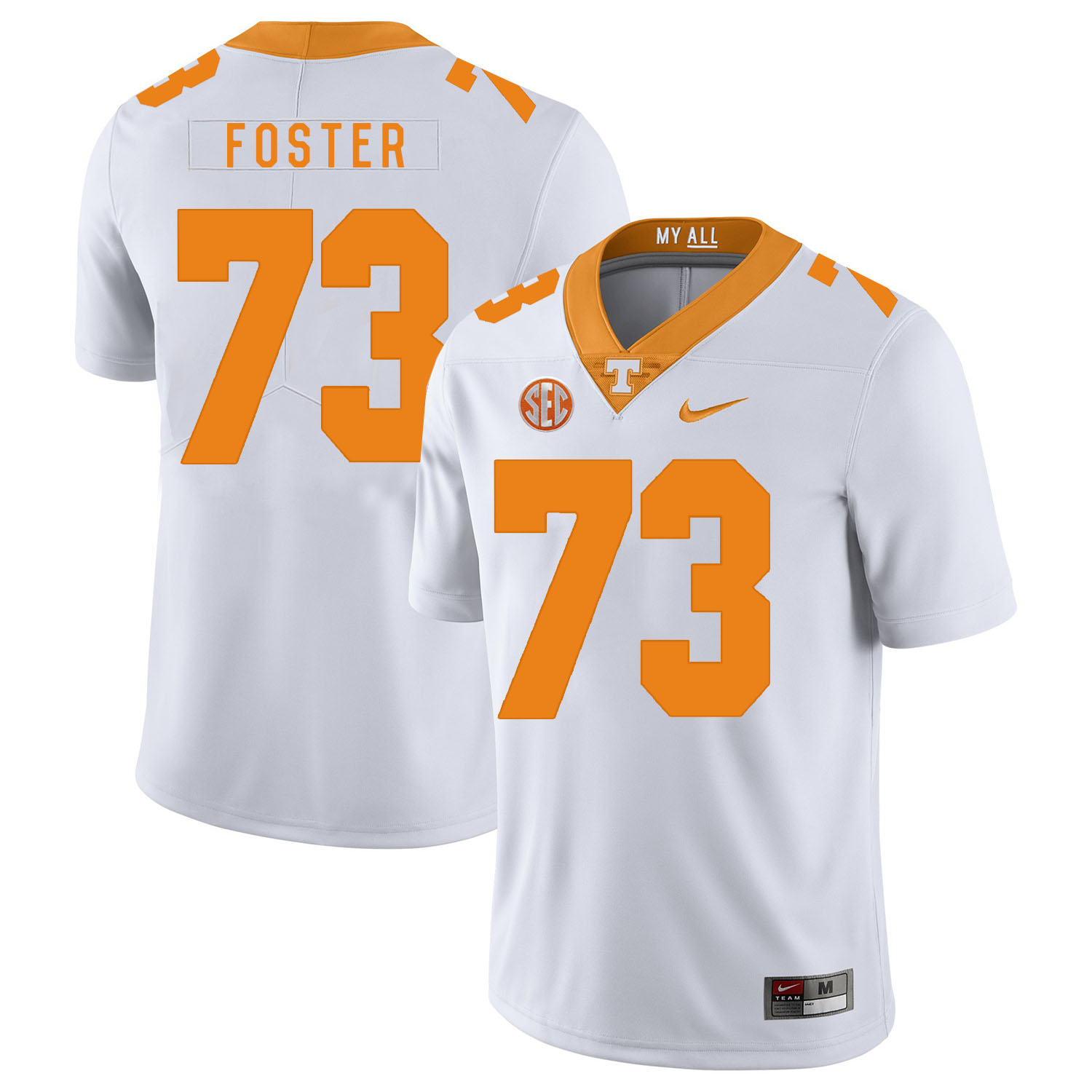 Tennessee Volunteers 73 Ramon Foster White Nike College Football Jersey