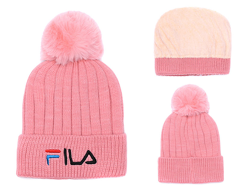 Fila Fresh Logo Pink Fashion Sport Knit Hat SG