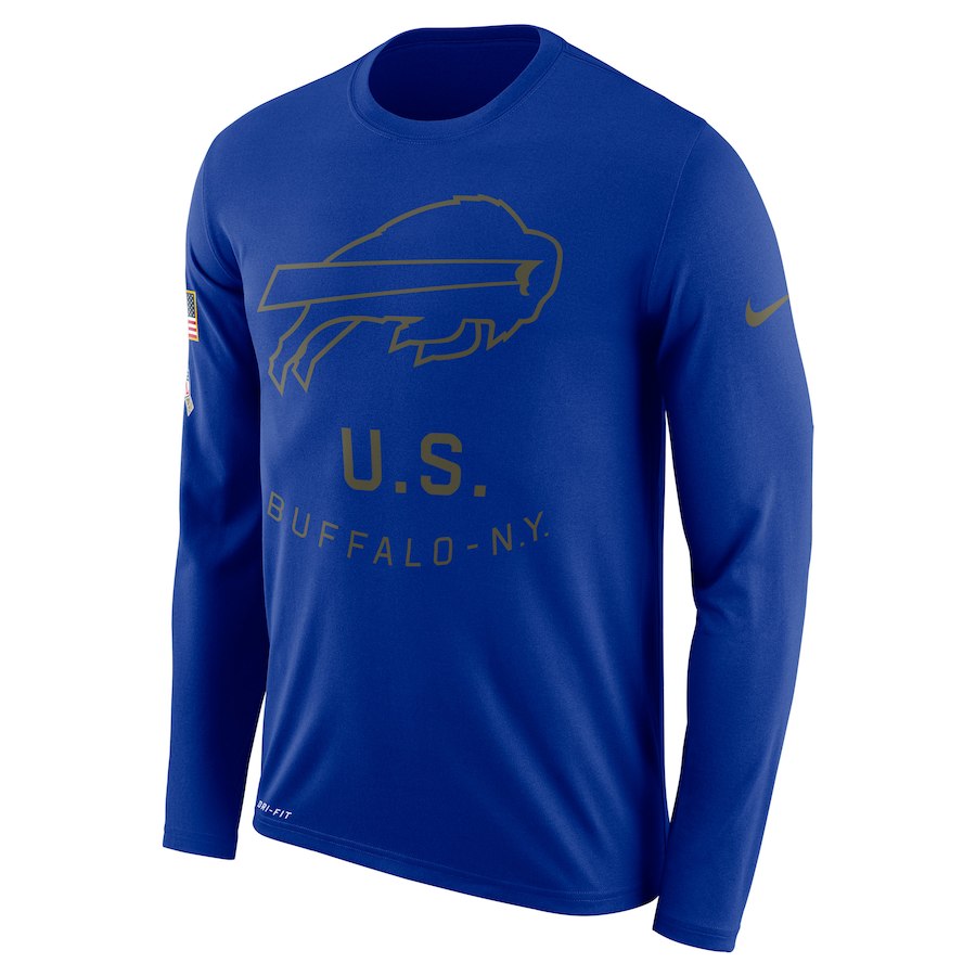 Buffalo Bills Nike Salute to Service Sideline Legend Performance Long Sleeve T-Shirt Royal