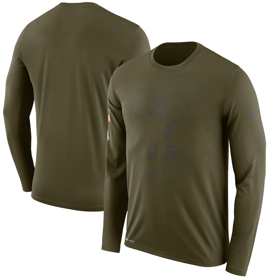 Tampa Bay Buccaneers Nike Salute to Service Sideline Legend Performance Long Sleeve T-Shirt Olive