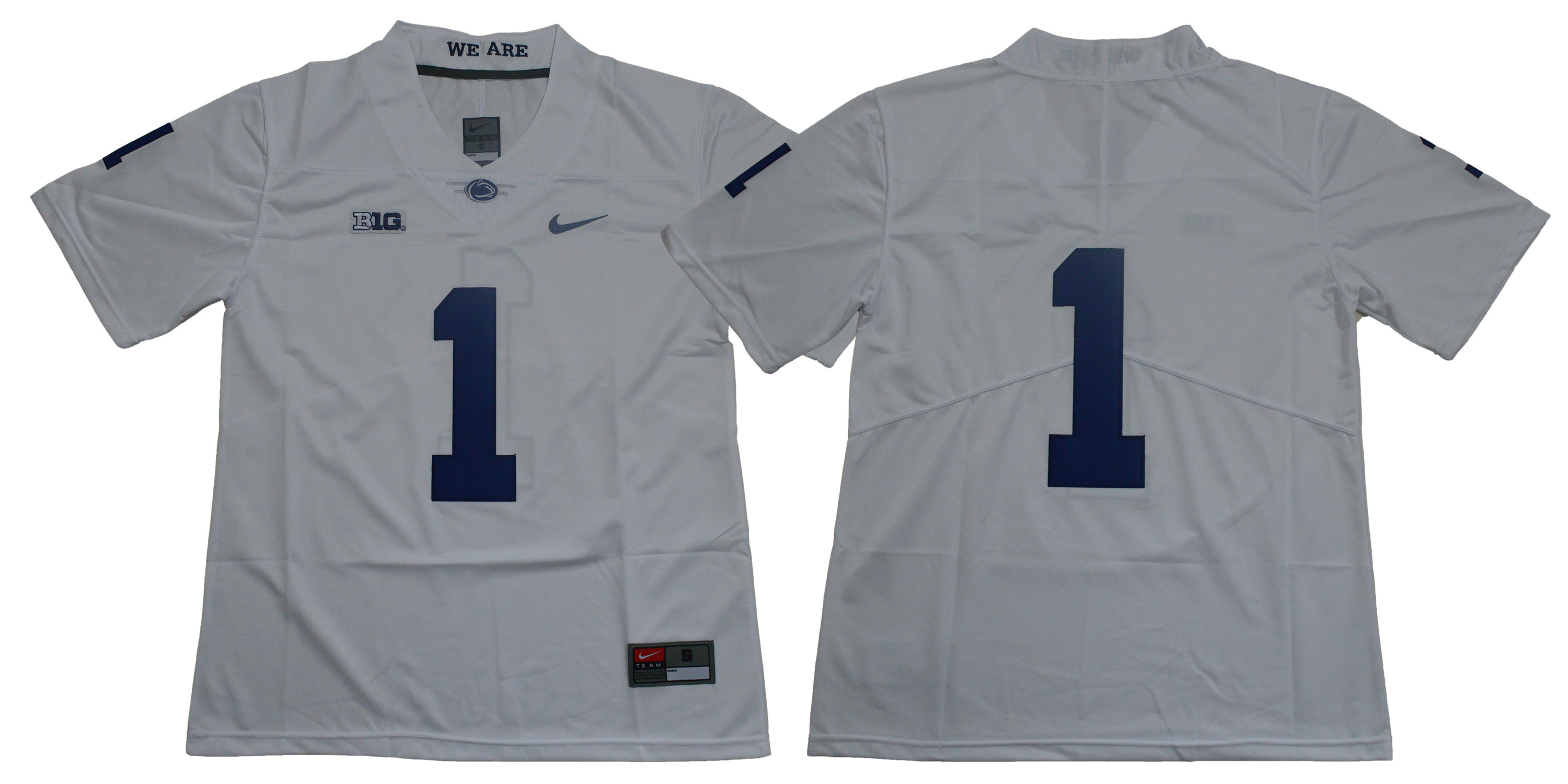 Penn State Nittany Lions #1 White Nike College Football Jersey