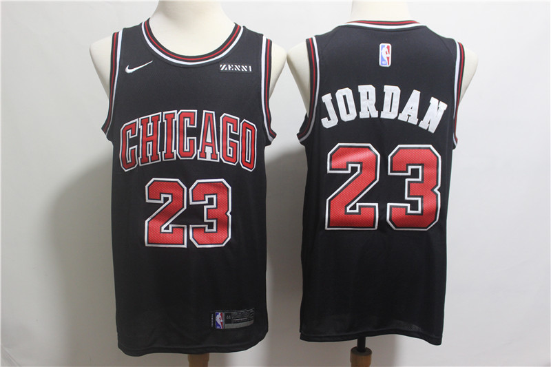 Bulls 23 Michael Jordan Black Nike Swingman Jersey