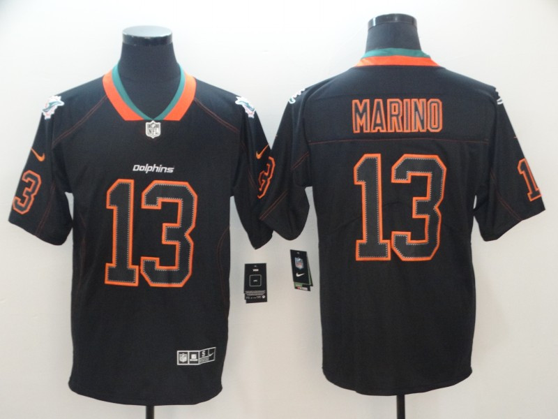 Nike Dolphins 13 Dan Marino Black Shadow Legend Limited Jersey