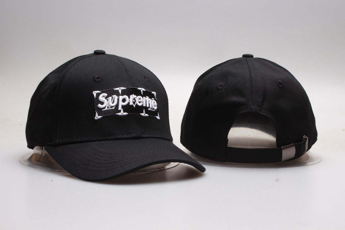 Supreme Fresh Logo Black Snapback Adjustable Hat YP