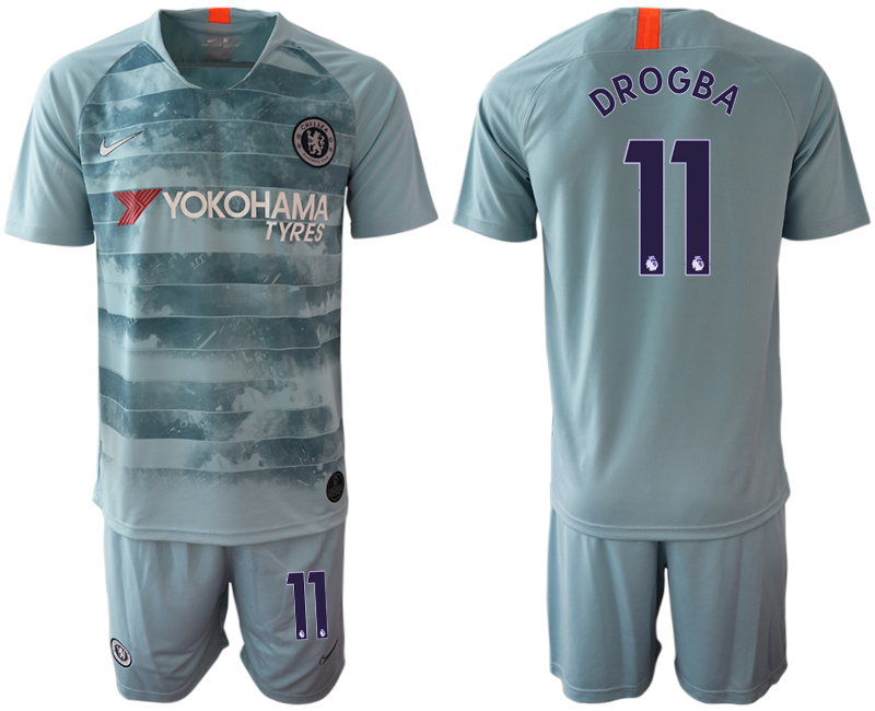 2018-19 Chelsea 11 DROGBA Third Away Soccer Jersey - Click Image to Close