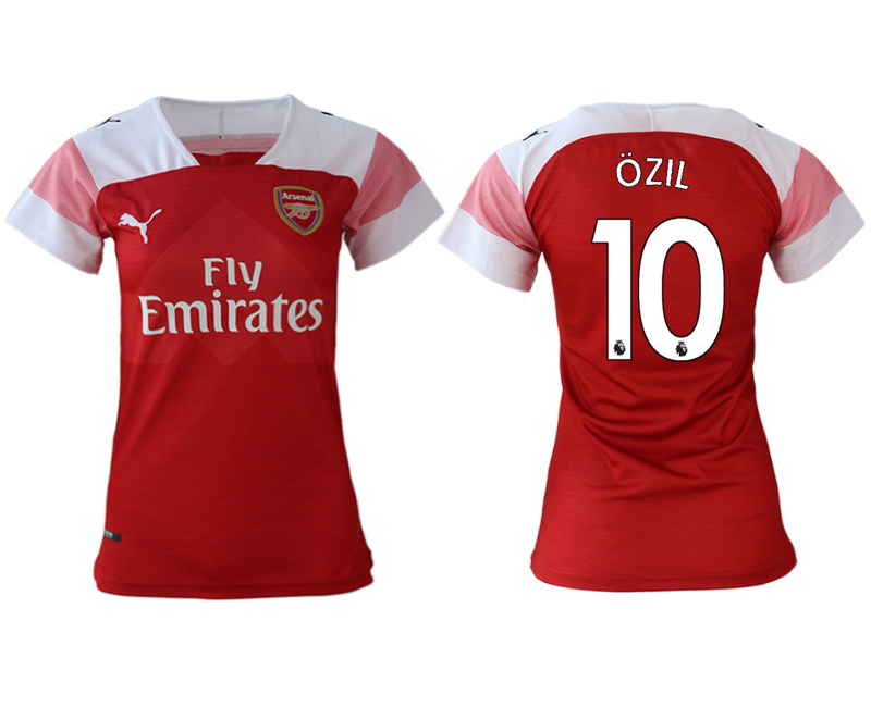 2018-19 Arsenal 10 OZIL Home Women Soccer Jersey