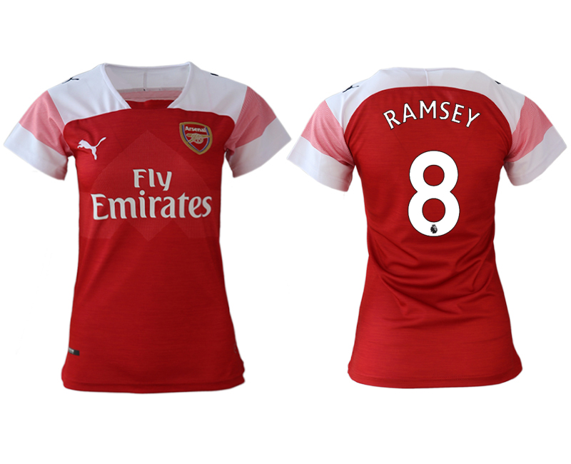 2018-19 Arsenal 8 RAMSEY Home Women Soccer Jersey