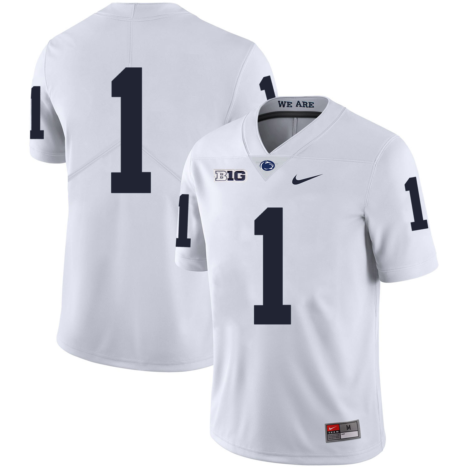 Penn State Nittany Lions 1 Christian Campbell White Nike College Football Jersey - Click Image to Close