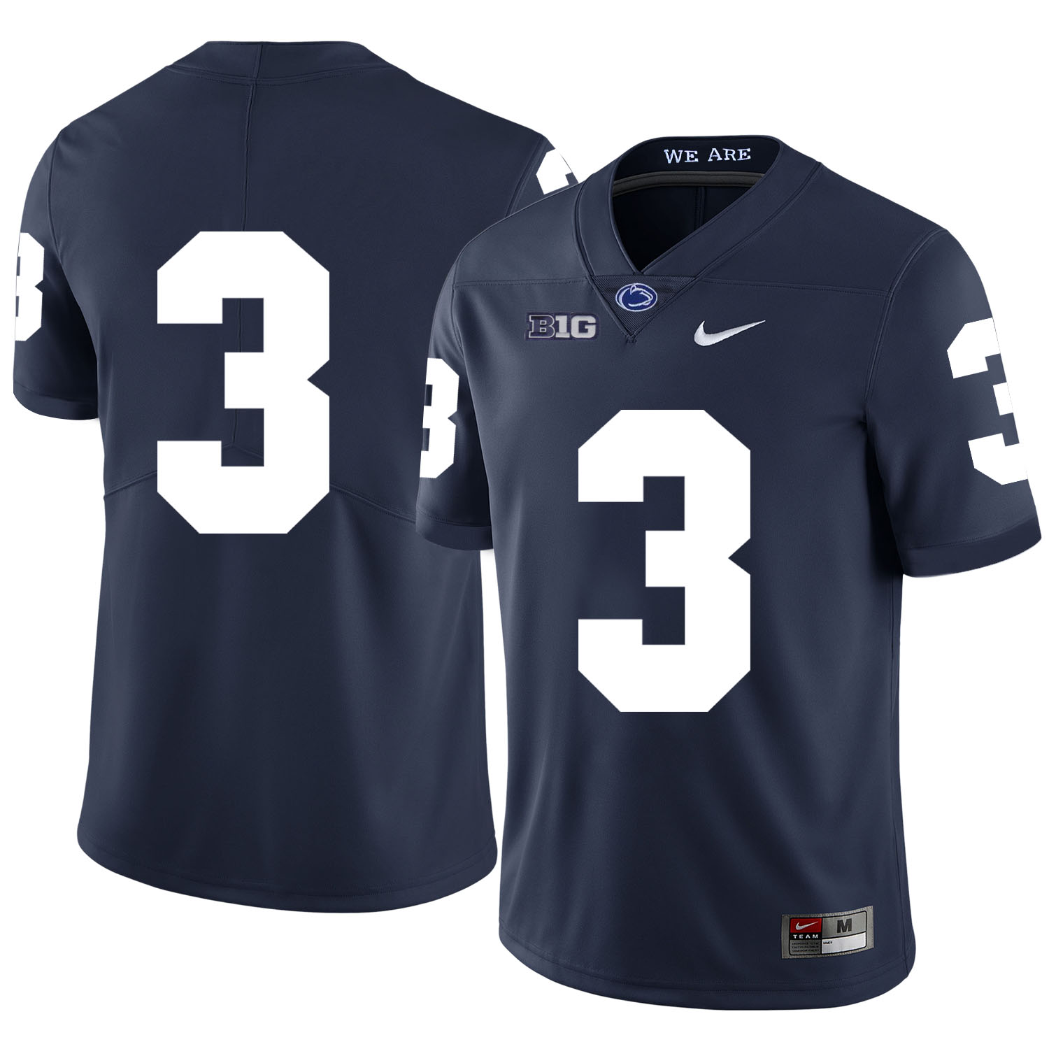 Penn State Nittany Lions 3 DeAndre Thompkins Navy Nike College Football Jersey