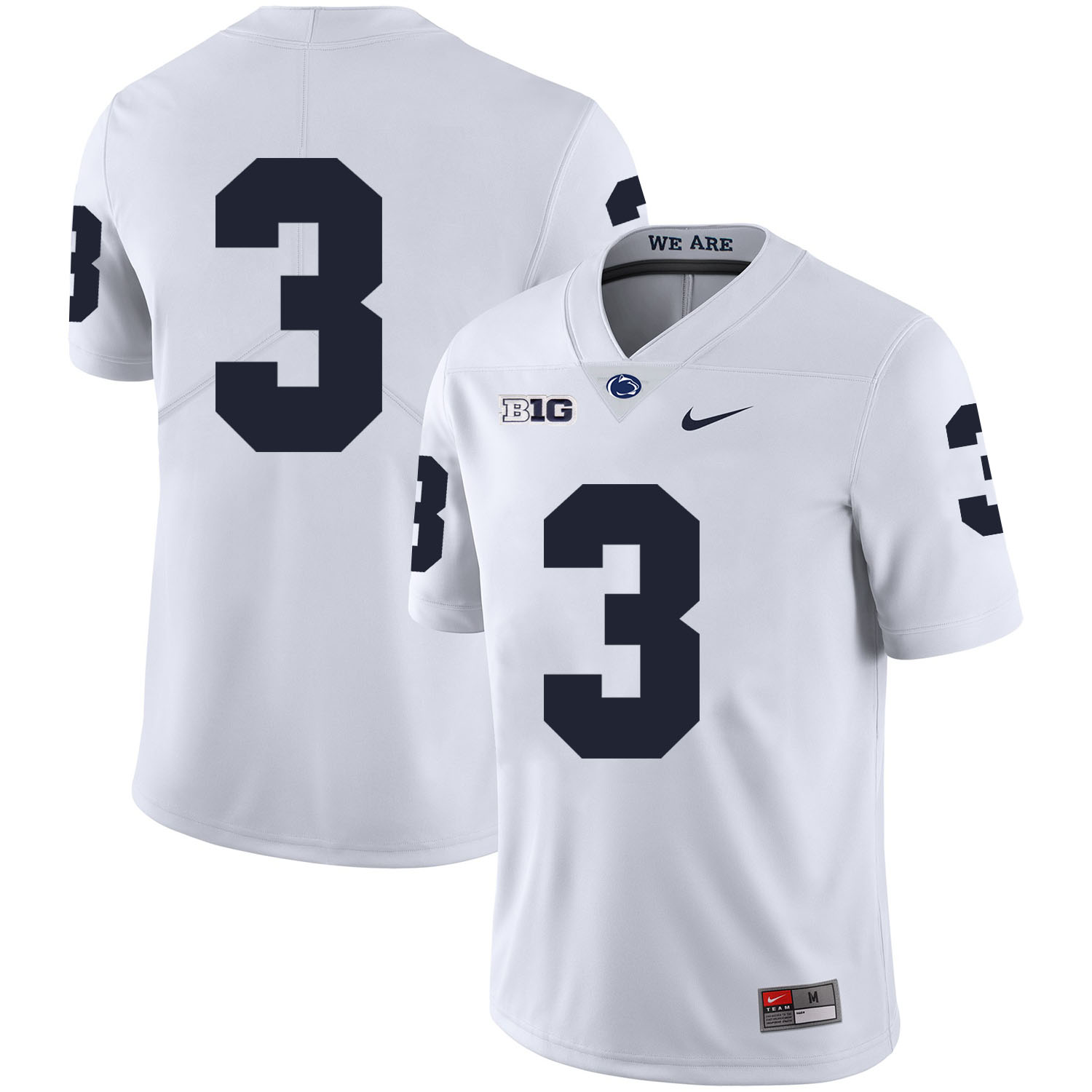 Penn State Nittany Lions 3 DeAndre Thompkins White Nike College Football Jersey
