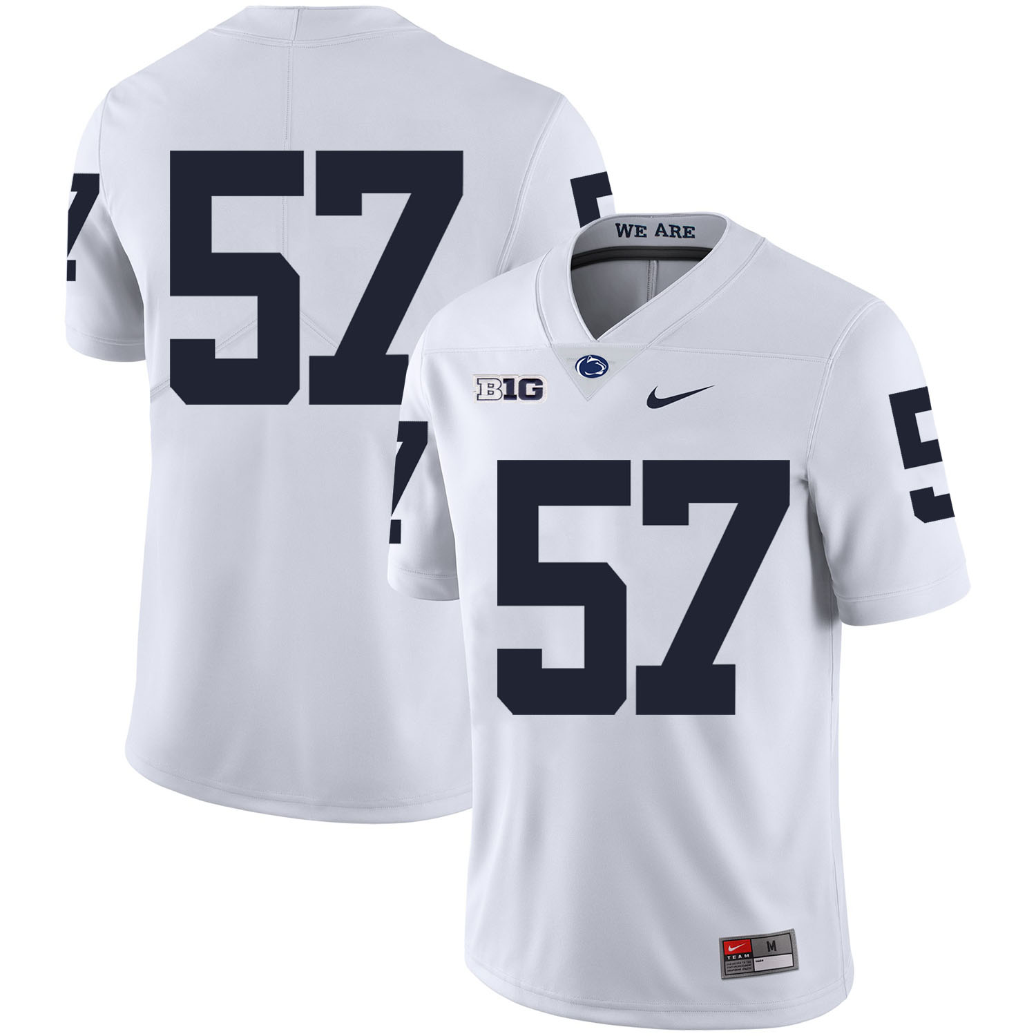 Penn State Nittany Lions 57 A.Q. Shipley White Nike College Football Jersey