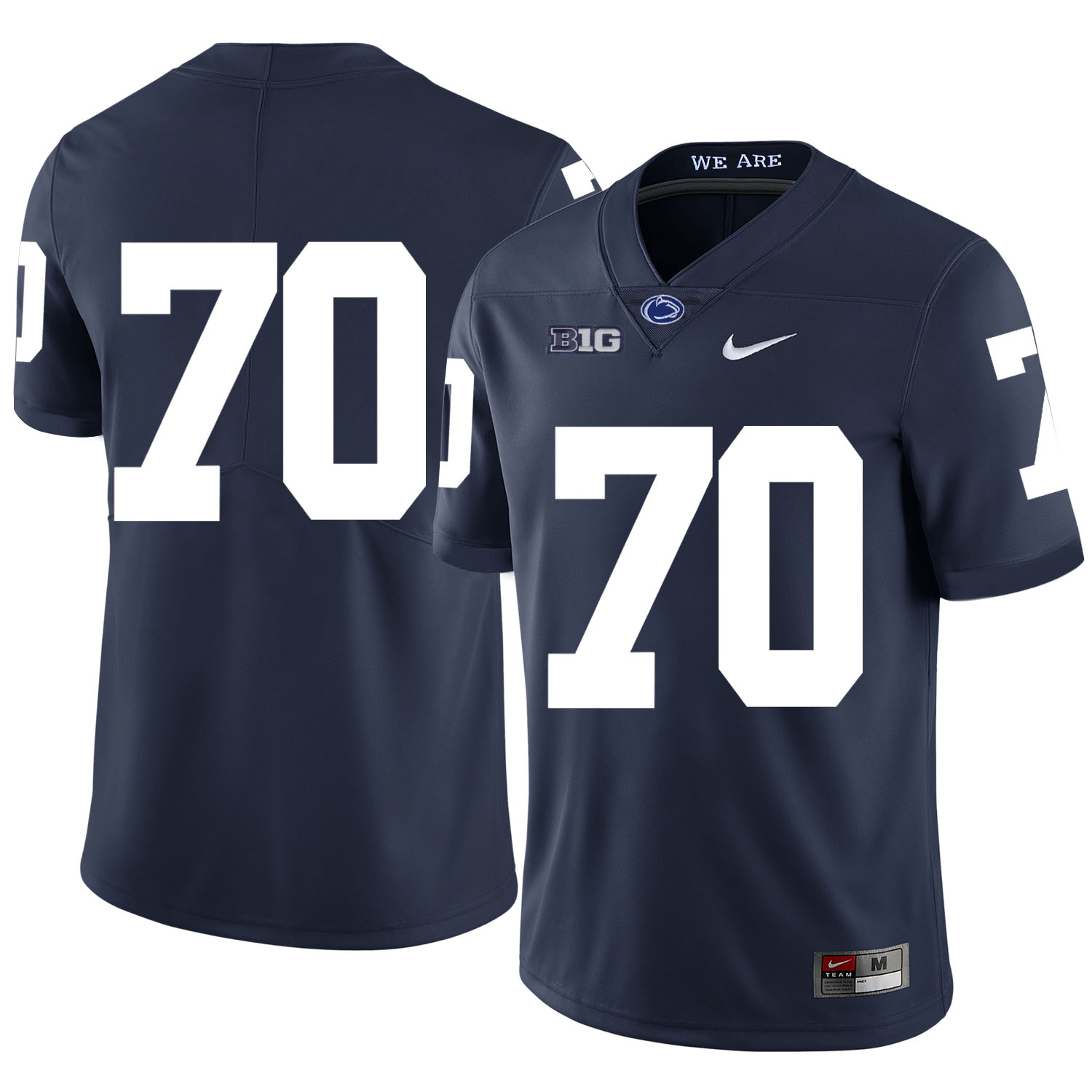 Penn State Nittany Lions 70 Mahon Blocks Navy Nike College Football Jersey