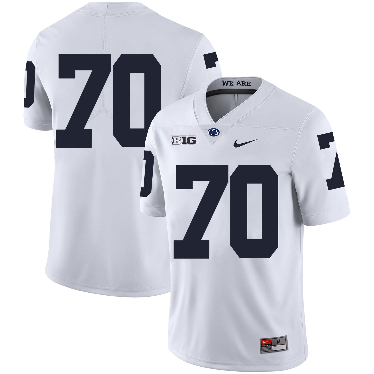 Penn State Nittany Lions 70 Mahon Blocks White Nike College Football Jersey