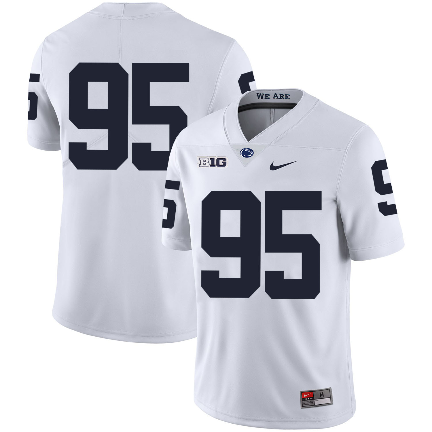 Penn State Nittany Lions 95 Tyler Davis White Nike College Football Jersey