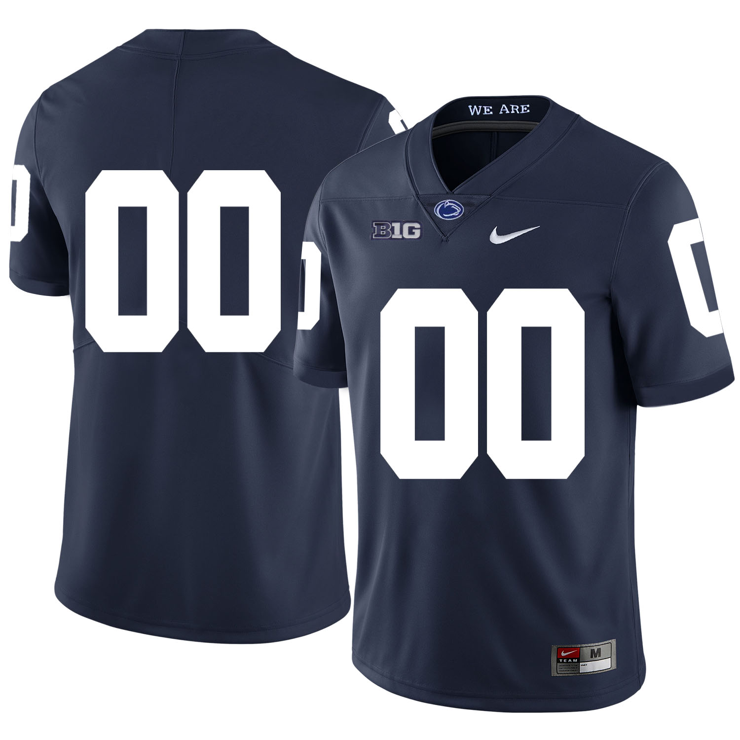 Penn State Nittany Lions Navy Men's Customized Nike College Football Jersey