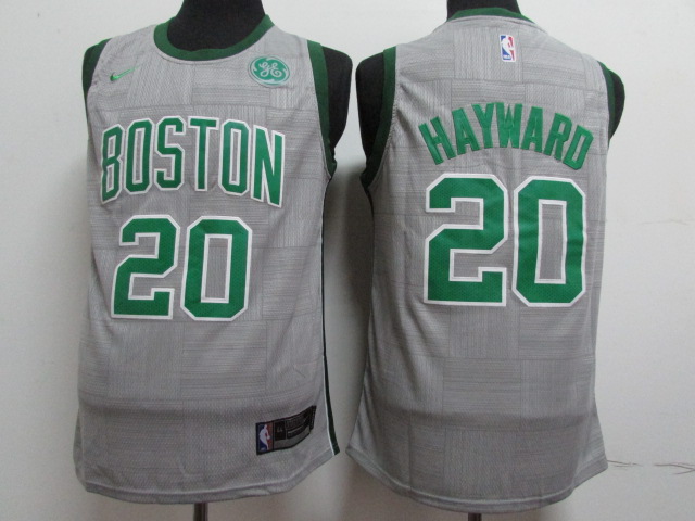 Celtics 20 Gordon Hayward Gray City Edition Nike Swingman Jersey