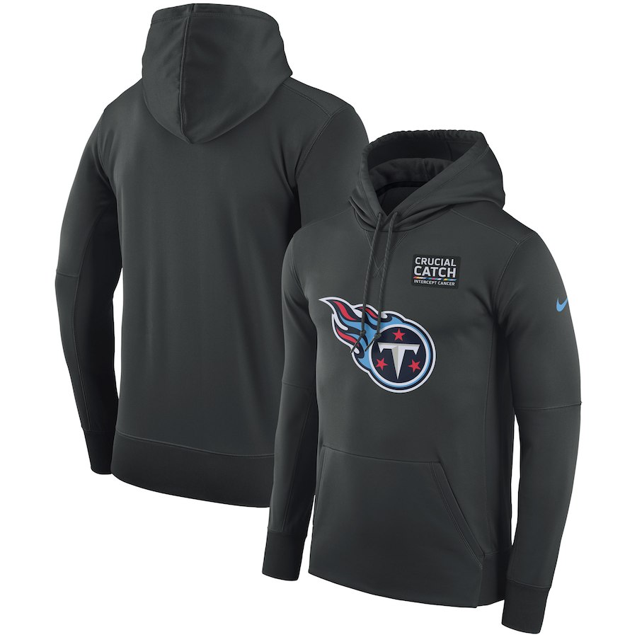 Tennessee Titans Anthracite Nike Crucial Catch Performance Hoodie