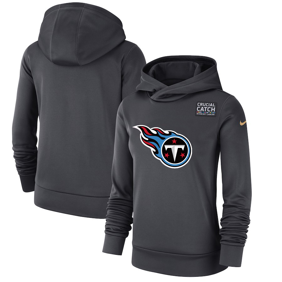 Tennessee Titans Anthracite Women's Nike Crucial Catch Performance Hoodie