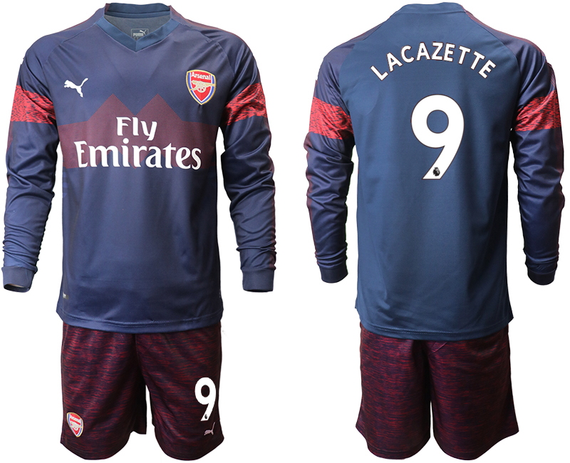 2018-19 Arsenal 9 LACAZETTE Away Long Sleeve Soccer Jersey
