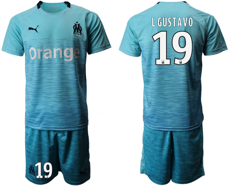 2018-19 Marseille 19 L GUSTAVO Away Soccer Jersey - Click Image to Close