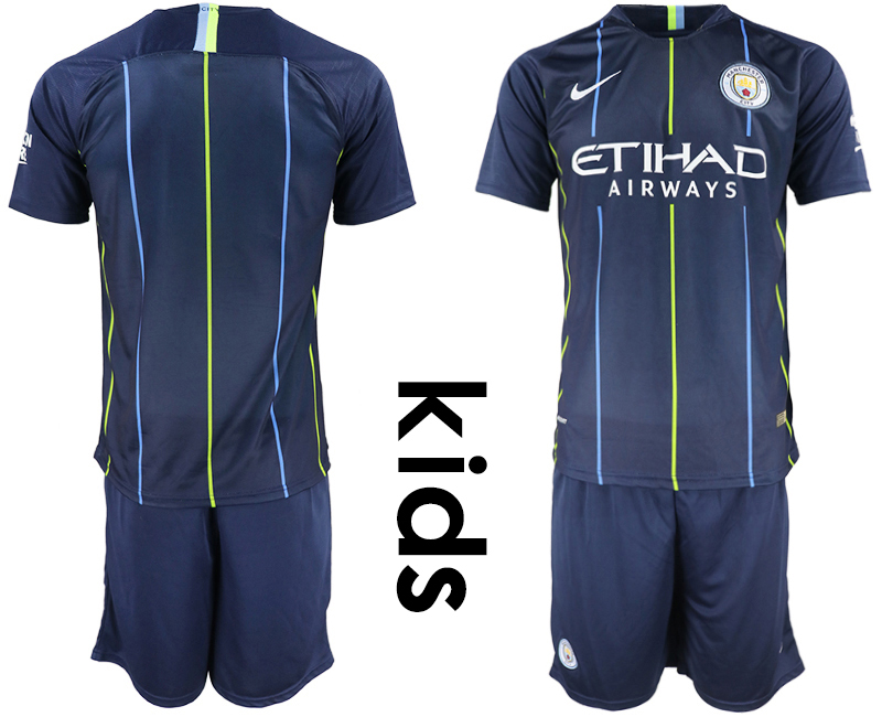 2018-19 Manchester City Away Youth Soccer Jersey