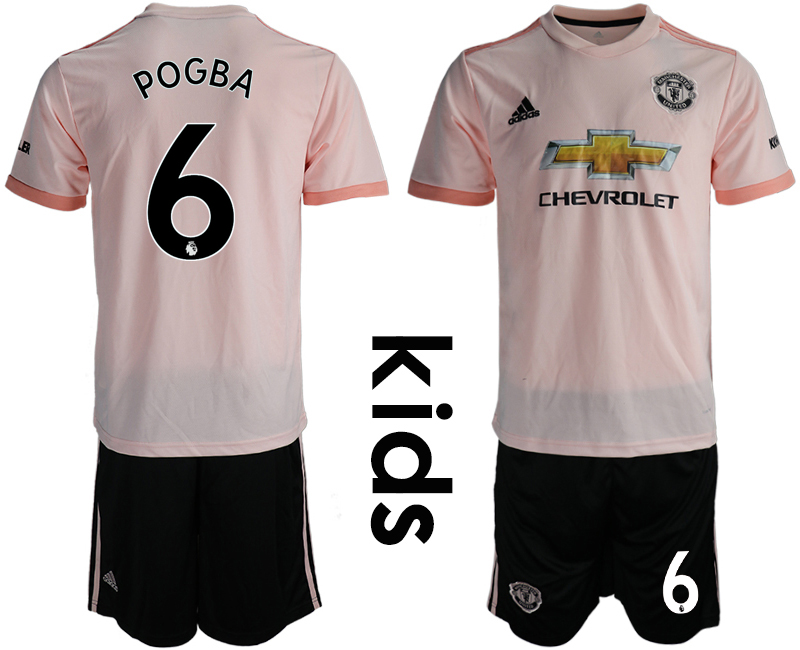 2018-19 Manchester United 6 POGBA Away Youth Soccer Jersey