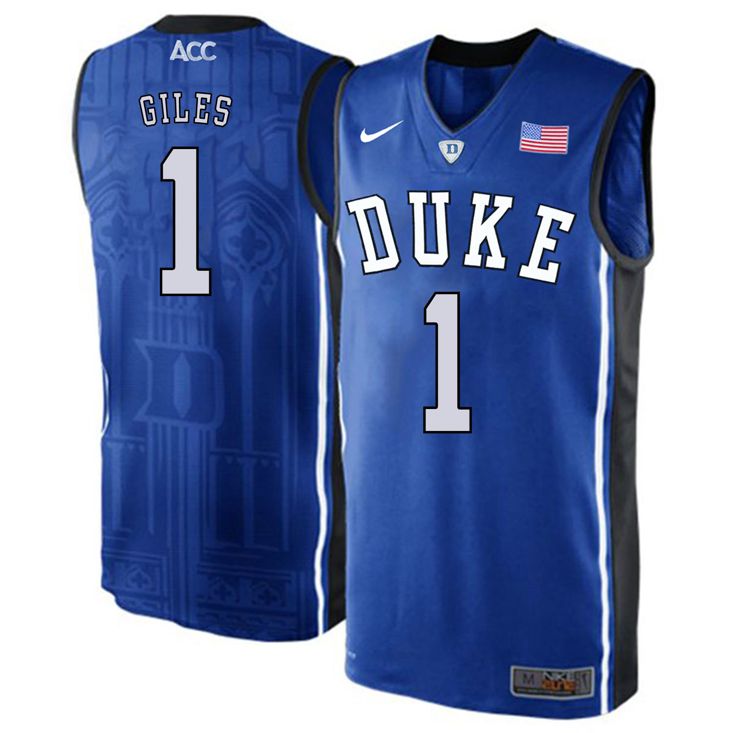 Duke Blue Devils 1 Harry Giles Blue Elite Nike College Basketball Jersey