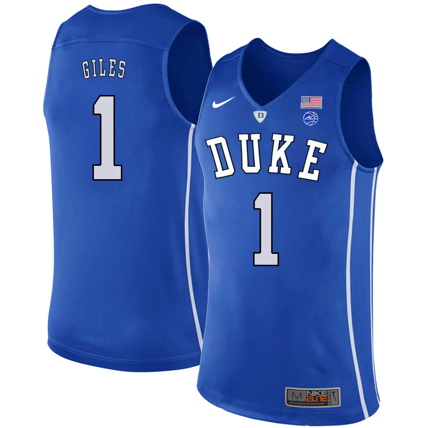 Duke Blue Devils 1 Harry Giles Blue Nike College Basketball Jersey