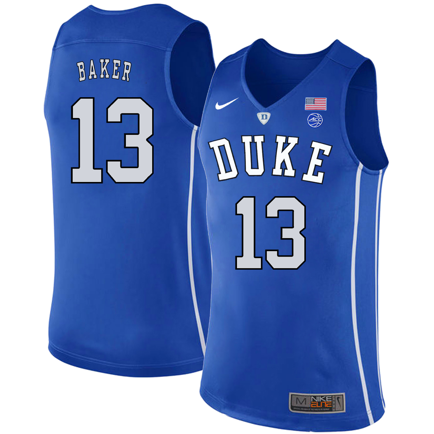Duke Blue Devils 13 Joey Baker Blue Nike College Basketball Jersey