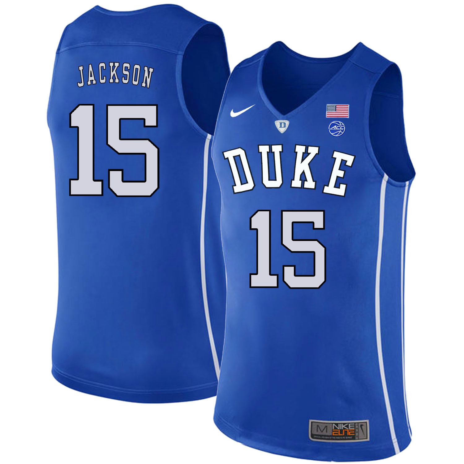 Duke Blue Devils 15 Frank Jackson Blue Nike College Basketball Jersey