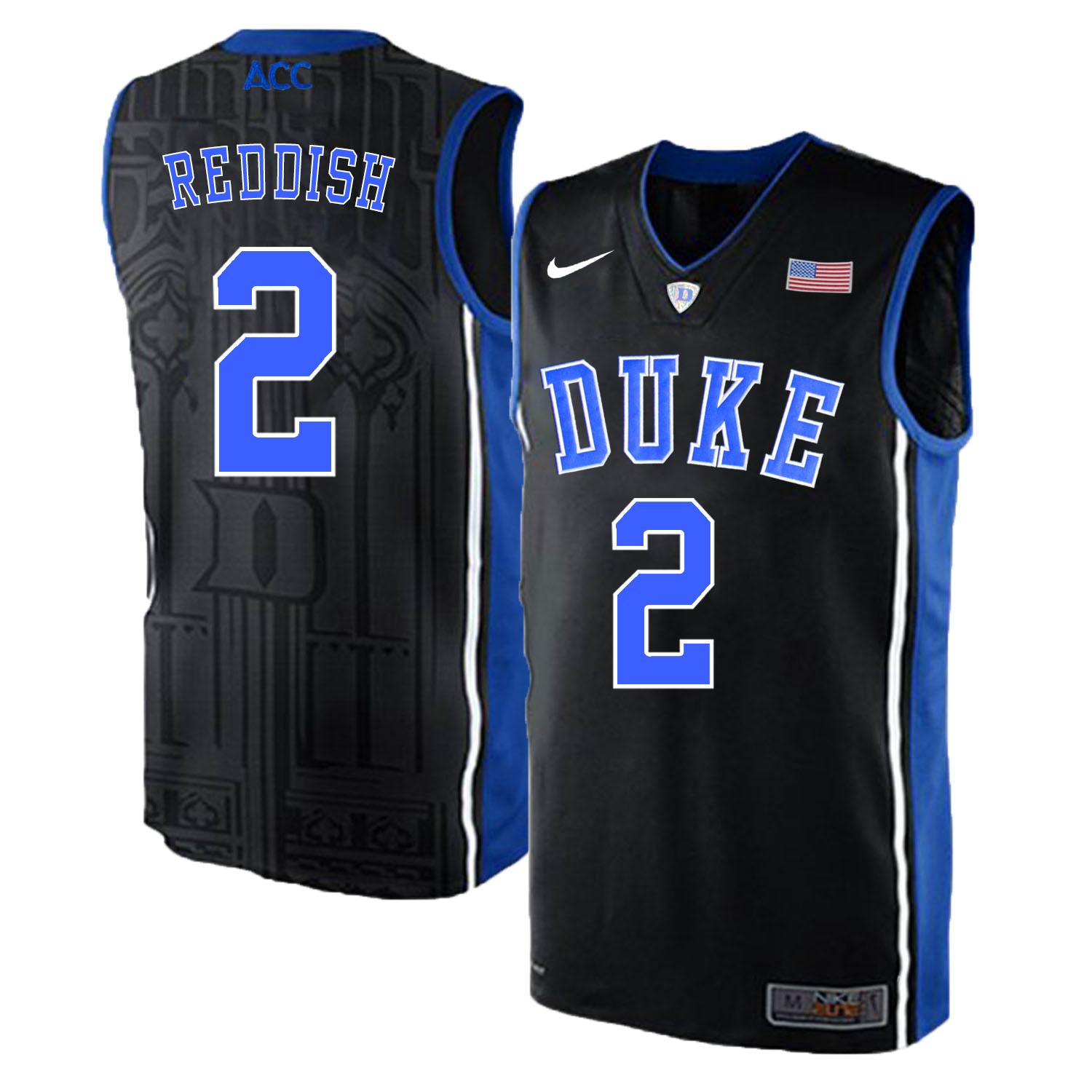 Duke Blue Devils 2 Cam Reddish Black Elite Nike College Basketball Jersey