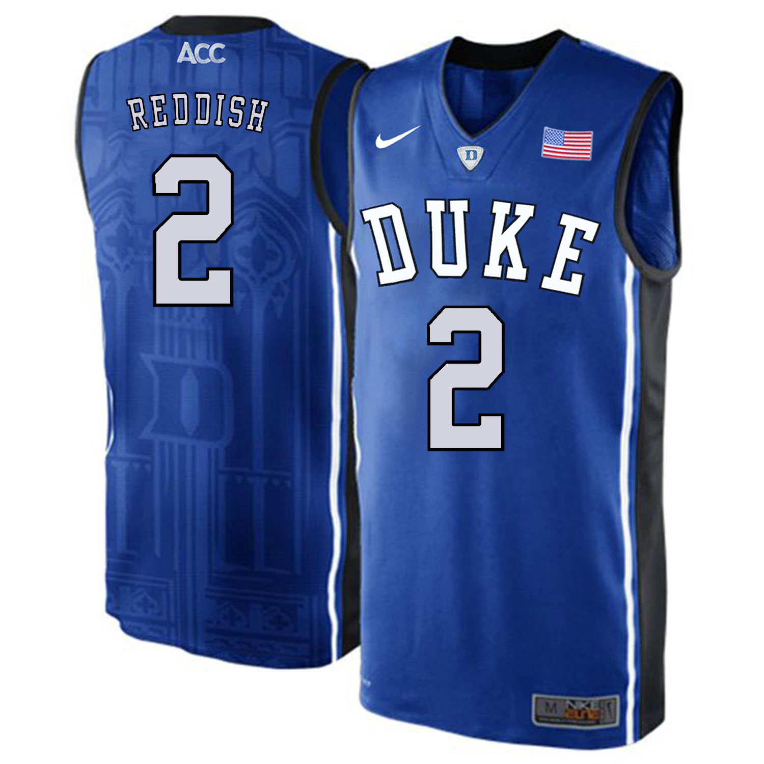 Duke Blue Devils 2 Cam Reddish Blue Elite Nike College Basketball Jersey