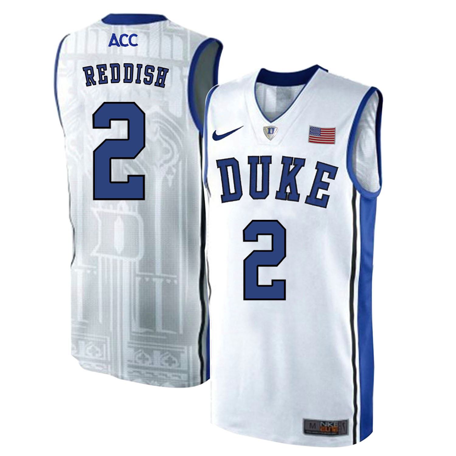 Duke Blue Devils 2 Cam Reddish White Elite Nike College Basketball Jersey