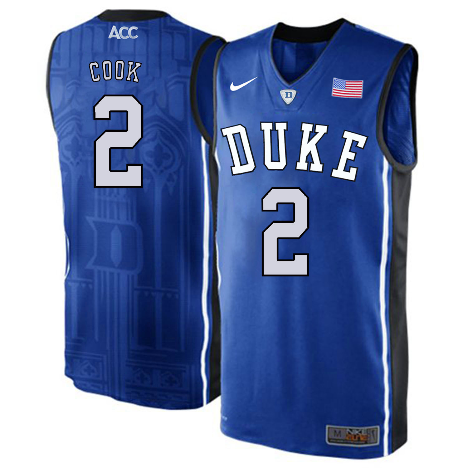 Duke Blue Devils 2 Quinn Cook Blue Elite Nike College Basketball Jersey