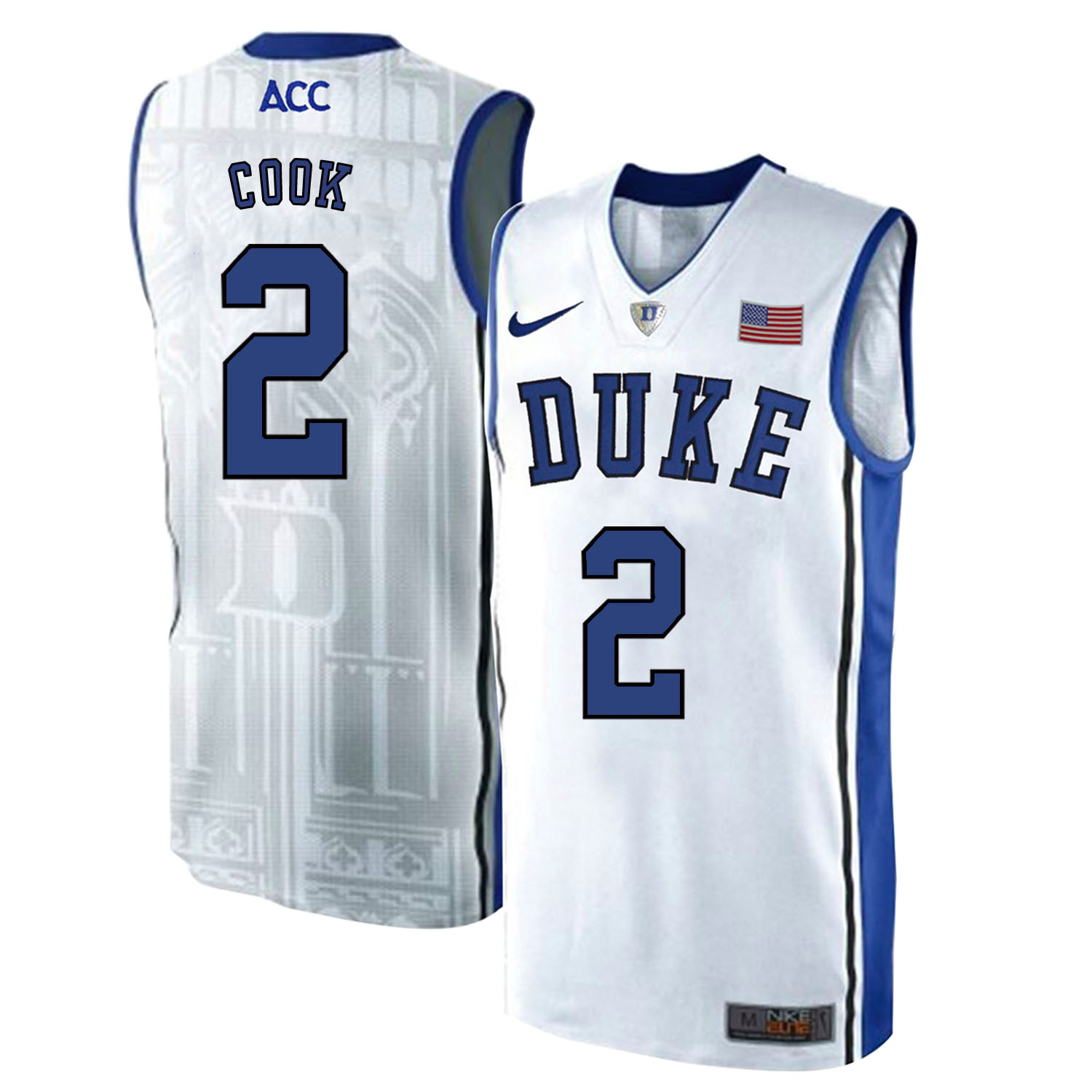 Duke Blue Devils 2 Quinn Cook White Elite Nike College Basketball Jersey Duke Blue Devils 2 Quinn Cook White Elite Nike College Basketball Jersey