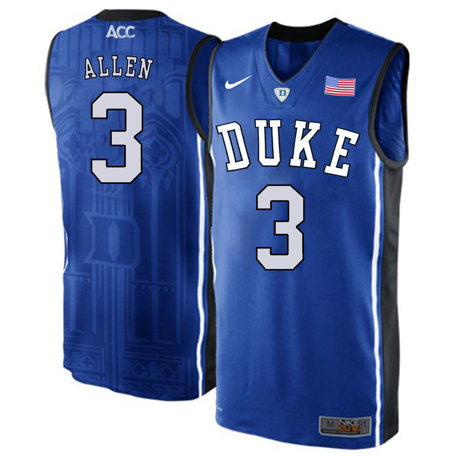 Duke Blue Devils 3 Garyson Allen Blue Elite Nike College Basketball Jersey