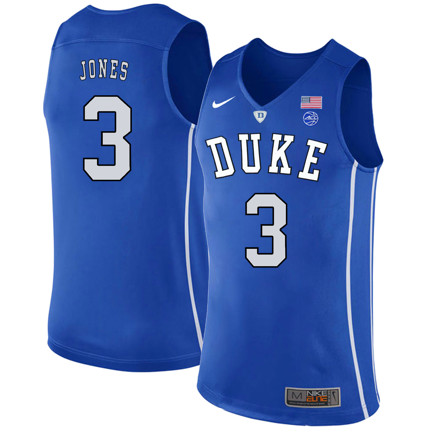Duke Blue Devils 3 Tre Jones Blue Nike College Basketball Jersey