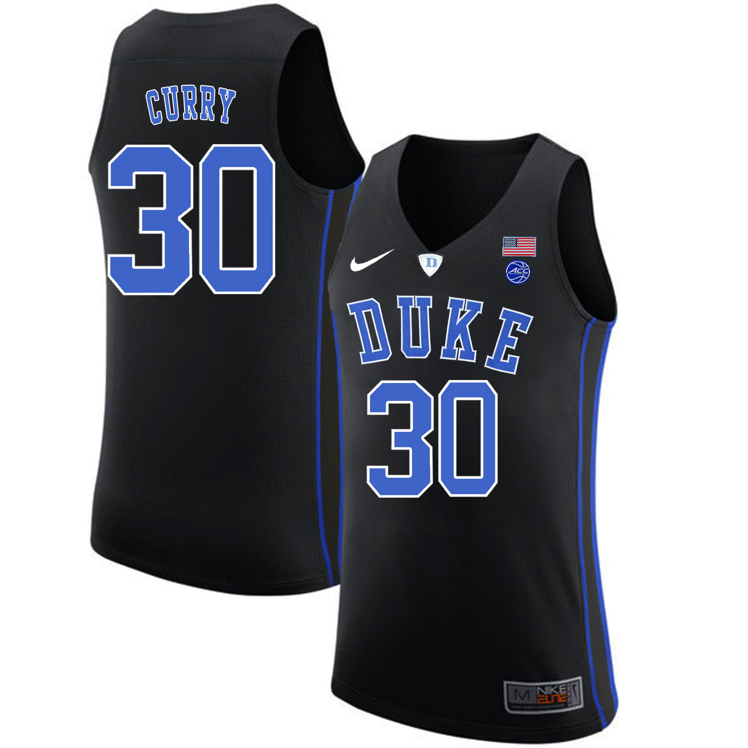 Duke Blue Devils 30 Seth Curry Black Nike College Basketball Jersey